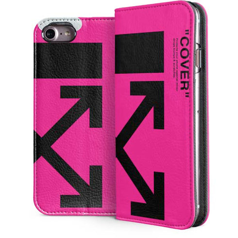 Black and Pink Arrows iPhone 7 Folio Case