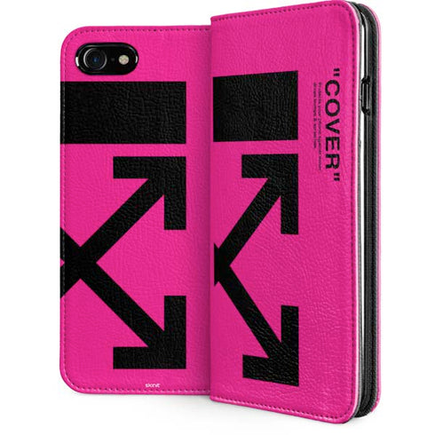 Black and Pink Arrows iPhone SE (2nd & 3rd Gen) Folio Case