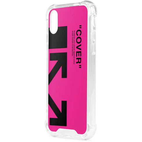 Black and Pink Arrows iPhone XS Clear Case