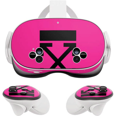 Black and Pink Arrows Meta Quest 3S Skin