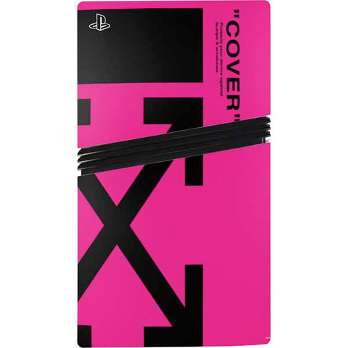 Black and Pink Arrows PS5 Pro Disk Bundle Skin