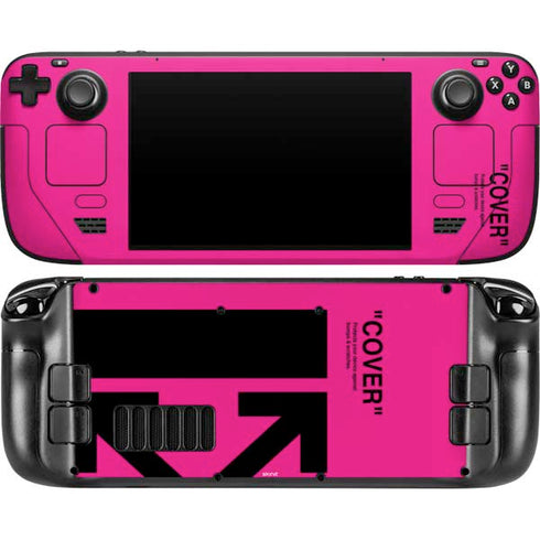 Black and Pink Arrows Steam Deck Handheld Gaming Computer OLED Skin