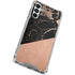 Black and Rose Gold Marble Split Gabb Phone 4 Clear Case