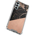 Black and Rose Gold Marble Split Galaxy A16 5G Clear Case