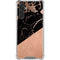 Black and Rose Gold Marble Split Galaxy A17 Clear Case