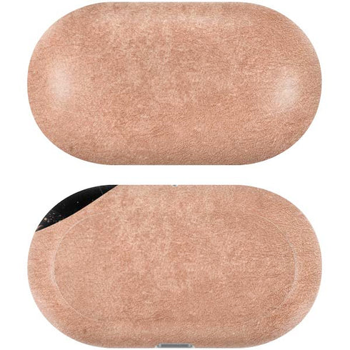 Black and Rose Gold Marble Split Galaxy Buds Plus Skin