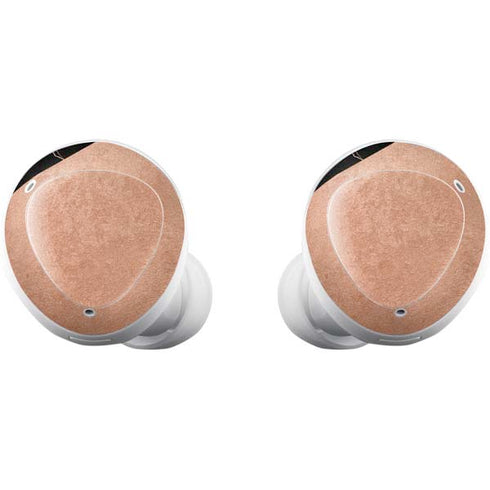 Black and Rose Gold Marble Split Galaxy Buds Plus Skin