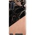 Black and Rose Gold Marble Split Galaxy Cases