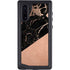 Black and Rose Gold Marble Split Galaxy Cases