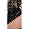 Black and Rose Gold Marble Split Galaxy S23 Ultra Pro Case