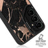 Black and Rose Gold Marble Split Galaxy S25 Plus Kickstand Case
