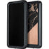 Black and Rose Gold Marble Split Galaxy S24 Plus Waterproof Case