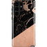 Black and Rose Gold Marble Split Galaxy S25 Ultra Impact Case
