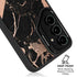 Black and Rose Gold Marble Split Galaxy S26 Kickstand Case