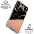 Black and Rose Gold Marble Split Galaxy S26 Plus Clear Case