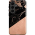 Black and Rose Gold Marble Split Galaxy S26 Plus Impact Case
