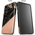 Black and Rose Gold Marble Split Galaxy S26 Plus Impact Case