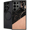 Black and Rose Gold Marble Split Galaxy S26 Ultra Kickstand Case