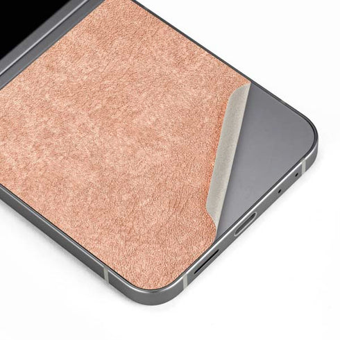 Black and Rose Gold Marble Split Galaxy Z Flip6 Skin