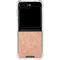 Black and Rose Gold Marble Split Galaxy Z Flip6 Clear Case