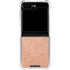 Black and Rose Gold Marble Split Galaxy Z Flip6 Clear Case
