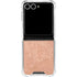 Black and Rose Gold Marble Split Galaxy Z Flip7 Clear Case