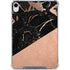Black and Rose Gold Marble Split iPad 11th Gen (2025) Clear Case
