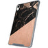 Black and Rose Gold Marble Split iPad 11th Gen (2025) Clear Case