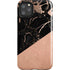 Black and Rose Gold Marble Split iPhone Cases
