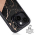 Black and Rose Gold Marble Split iPhone 13 Kickstand Case