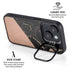 Black and Rose Gold Marble Split iPhone 14 Kickstand Case