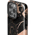 Black and Rose Gold Marble Split iPhone 15 Pro Impact Case