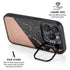 Black and Rose Gold Marble Split iPhone 15 Pro Kickstand Case