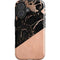 Black and Rose Gold Marble Split iPhone 16 Impact Case