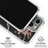 Black and Rose Gold Marble Split iPhone 16 Pro Clear Case