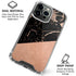 Black and Rose Gold Marble Split iPhone 16 Pro Clear Case