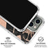 Black and Rose Gold Marble Split iPhone 16 Pro Max Clear Case