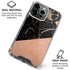 Black and Rose Gold Marble Split iPhone 16 Pro Max Clear Case