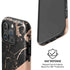 Black and Rose Gold Marble Split iPhone 16 Pro Max Magsafe Impact Case