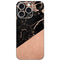 Black and Rose Gold Marble Split iPhone 16 Pro Skin