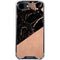 Black and Rose Gold Marble Split iPhone 16e Clear Case
