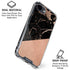 Black and Rose Gold Marble Split iPhone 16e Clear Case