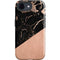 Black and Rose Gold Marble Split iPhone 16e Impact Case