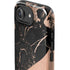 Black and Rose Gold Marble Split iPhone 16e Impact Case