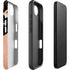 Black and Rose Gold Marble Split iPhone 16e Impact Case
