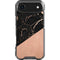Black and Rose Gold Marble Split iPhone 17 Air Clear Case