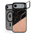 Black and Rose Gold Marble Split iPhone 17 Air Kickstand Case