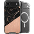 Black and Rose Gold Marble Split iPhone 17 Air MagSafe Case