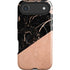 Black and Rose Gold Marble Split iPhone 17 Air Magsafe Impact Case