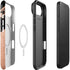 Black and Rose Gold Marble Split iPhone 17 Air Magsafe Impact Case